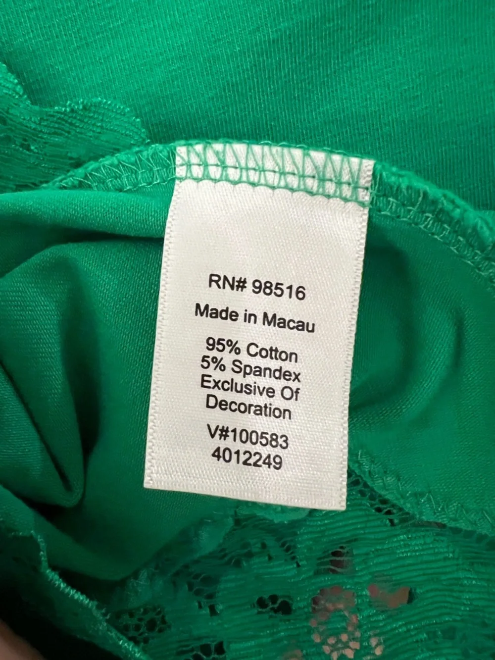 Coldwater Creek Emerald Green Lace-Trim Sleeveless Top - Picture 8 of 9